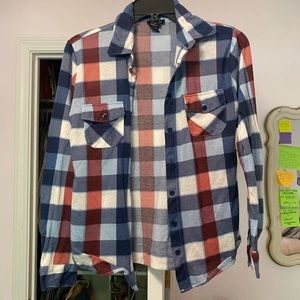 Red white and blue flannel